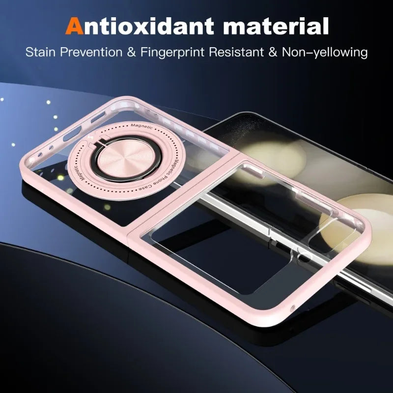 Transparent Case with Ring Holder For Samsung Galaxy Z Flip Series