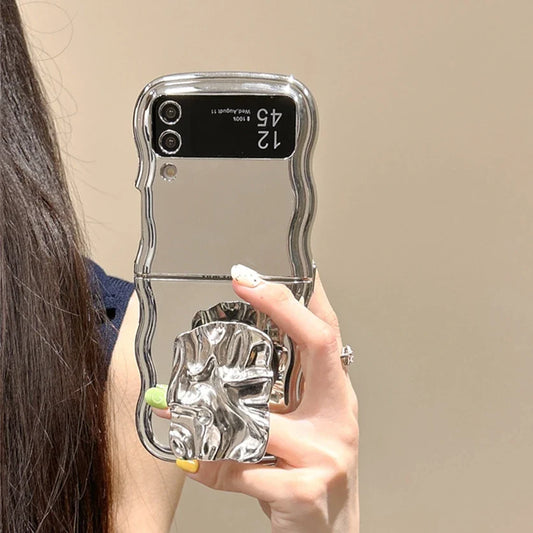 Tinfoil Bracket Wave Case for Samsung Galaxy Z Flip 7 & 6