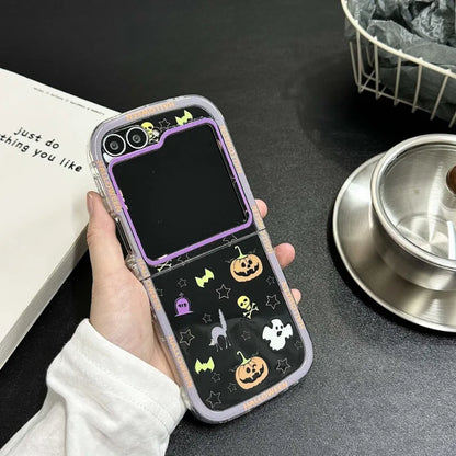 Happy Halloween Pumpkin Ghost Case for Samsung Galaxy Z Flip 4/5/6/7