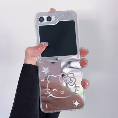 Cute Cartoon Mirror Case For Samsung Galaxy Z Flip