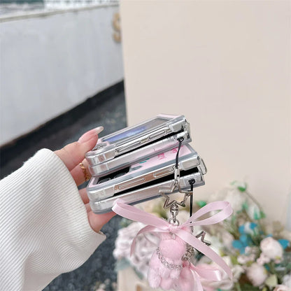 Love Heart Rabbit Mirror Case for Samsung Galaxy Z Flip 7 & 6