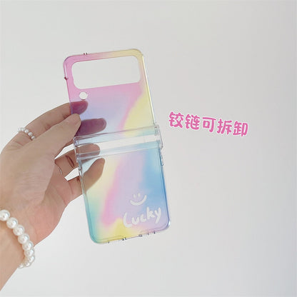 Happy Smile Clear Case  with Bracelet For Samsung Galaxy Z Flip