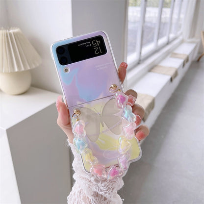 Cute Butterfly Bracelet Phone Stand Case For Samsung Galaxy Z Flip
