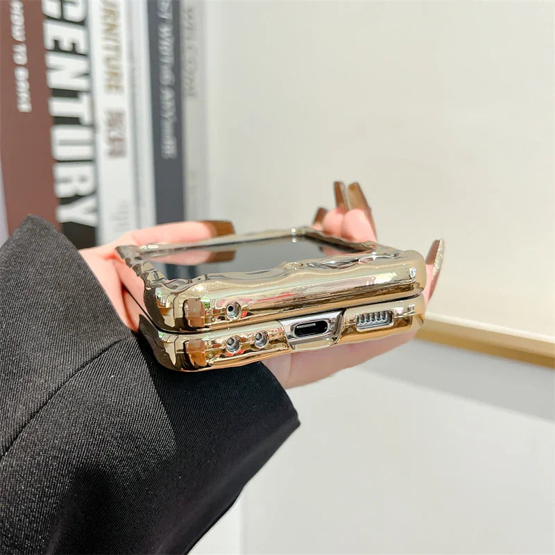 Luxury Leopard Print Phone Case for Samsung Galaxy Z Flip 4/5/6/7