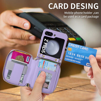 Leather Crossbody Wallet  Case for Z Flip Series