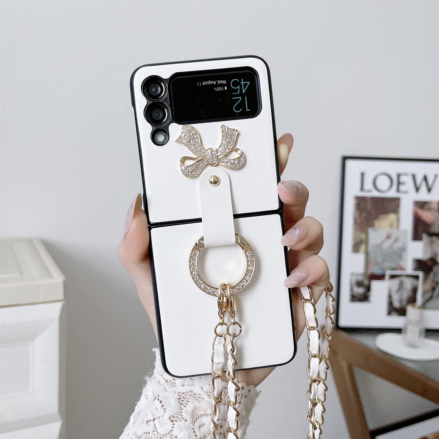 Luxury Crossbody Leather Case for Samsung Galaxy Z Flip Series