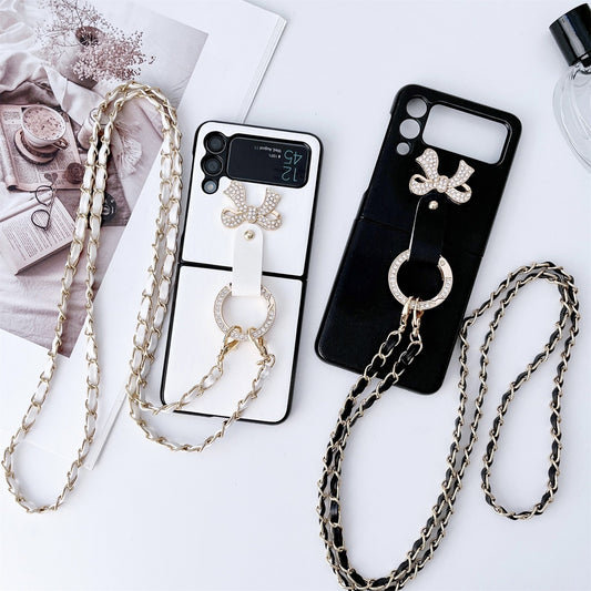 Luxury Crossbody Leather Case for Samsung Galaxy Z Flip Series