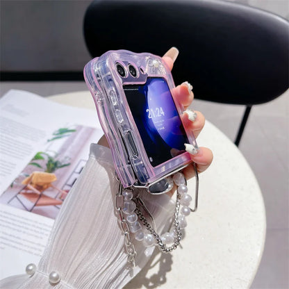 Cute Pearl Bow Case for Samsung Galaxy Z Flip 7 & 6