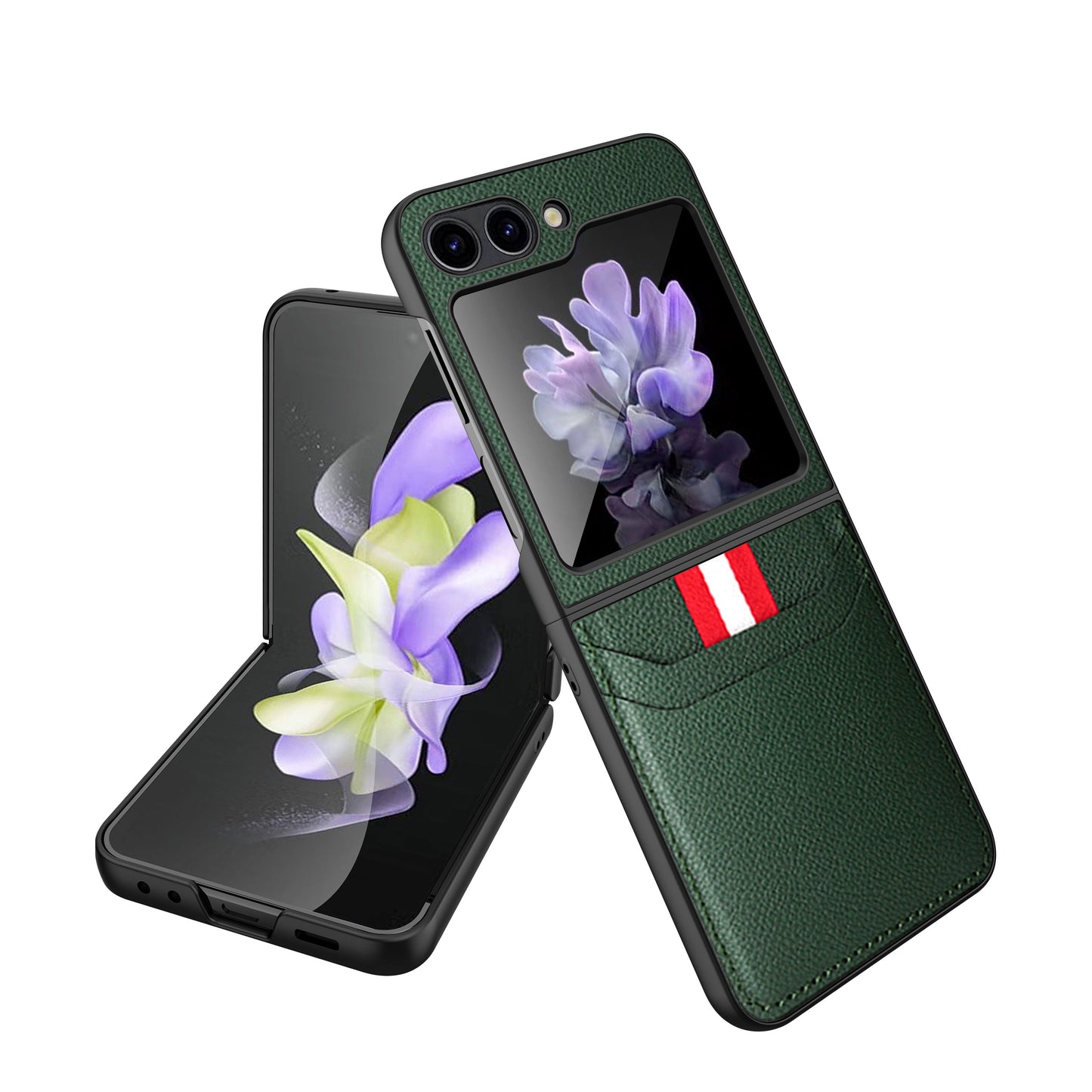 Leather Case with Card Holder for Samsung Galaxy Z Flip Series