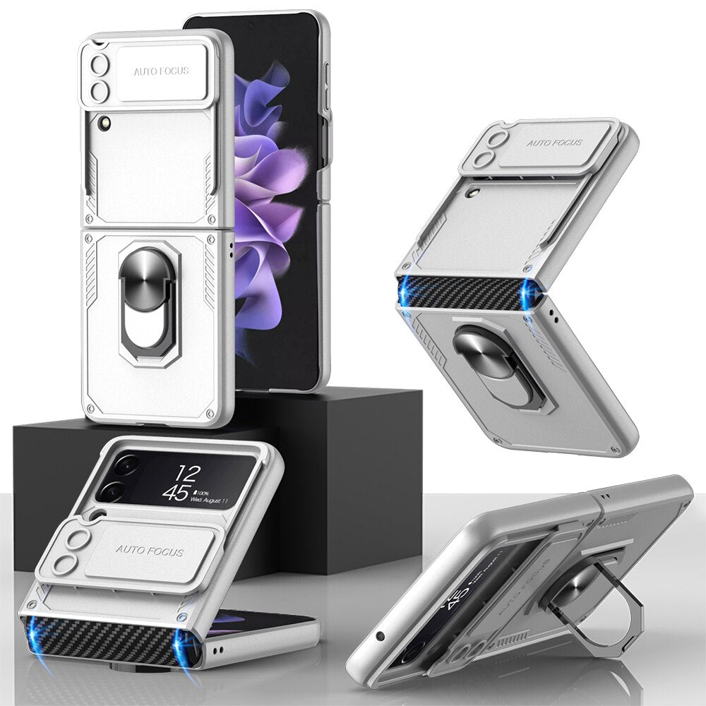 Armor Case with Camera Protection & Ring Stand For Samsung Galaxy Z Flip Series