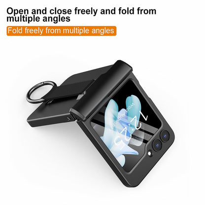 Full Protection Matte Case With Ring Bracket For Samsung Galaxy Z Flip 5 & 4