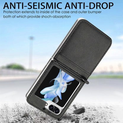 Leather Case with Card Holder For Samsung Galaxy Z Flip Series
