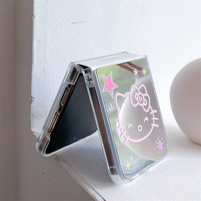 Cute Cartoon Mirror Case For Samsung Galaxy Z Flip