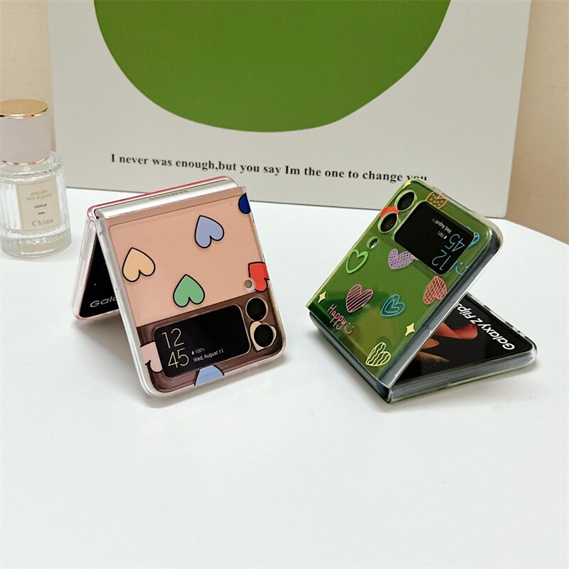 Lovely Color Heart Case For Samsung Galaxy Z Flip 4