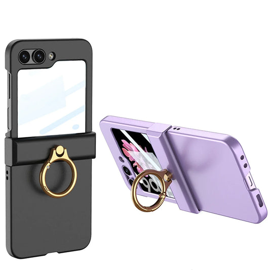 Ultra Thin Hard Case with Ring Holder for Samsung Galaxy Z Flip 7 & 6