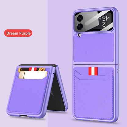 Leather Case with Card Holder For Samsung Galaxy Z Flip Series