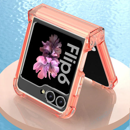 Transparent Case with Hinge Protection For Samsung Galaxy Z Flip