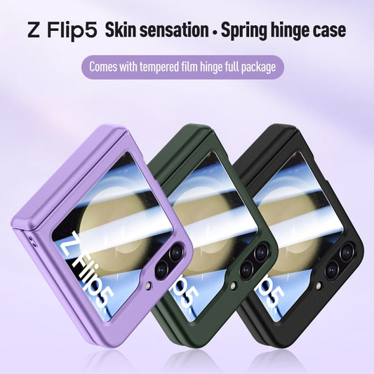 Shockproof Matte Case with Front Screen Glass For Samsung Galaxy Z Flip