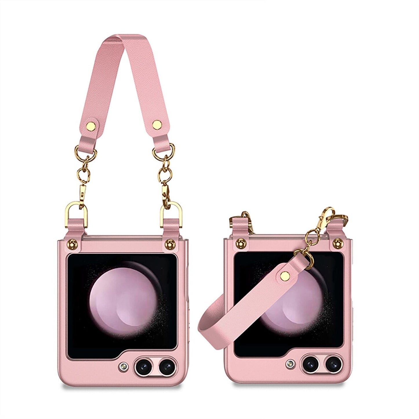 Electroplating Wrist Strap Case for Samsung Galaxy Z Flip Series