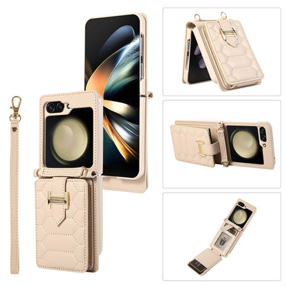 Luxury Crossbody Leather Case For Samsung Galaxy Z Flip