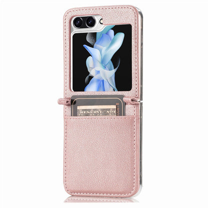 Leather Case with Card Holder For Samsung Galaxy Z Flip Series