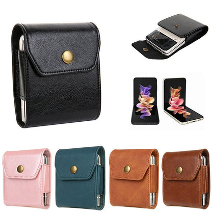 Leather Clip Holster Bag For Samsung Z Flip Series
