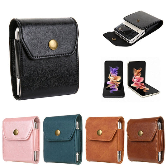 Leather Clip Holster Bag For Samsung Z Flip Series