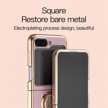 Luxury Electroplating Ring Holder Case For Samsung Galaxy Z Flip Series