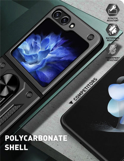 Armor Magnetic With Stand Holder Ring Case For Samsung Galaxy Z FLIP Series