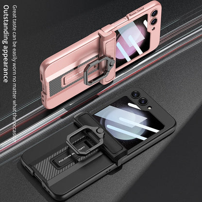 Armor Case with Ring Holder Magnetic Hinge Protective For Samsung Galaxy Z Flip  Series