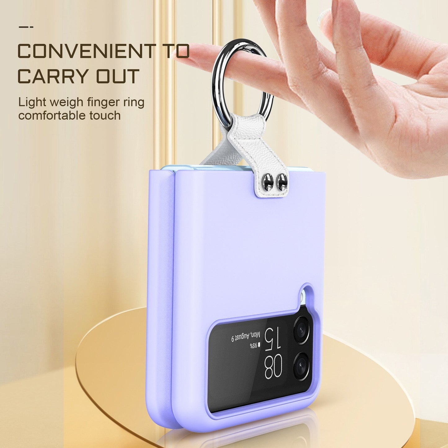 Luxury Ring Holder Case With Lanyard For Samsung Galaxy Z Flip 4