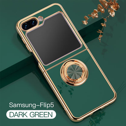 Luxury Electroplating Ring Holder Case For Samsung Galaxy Z Flip Series
