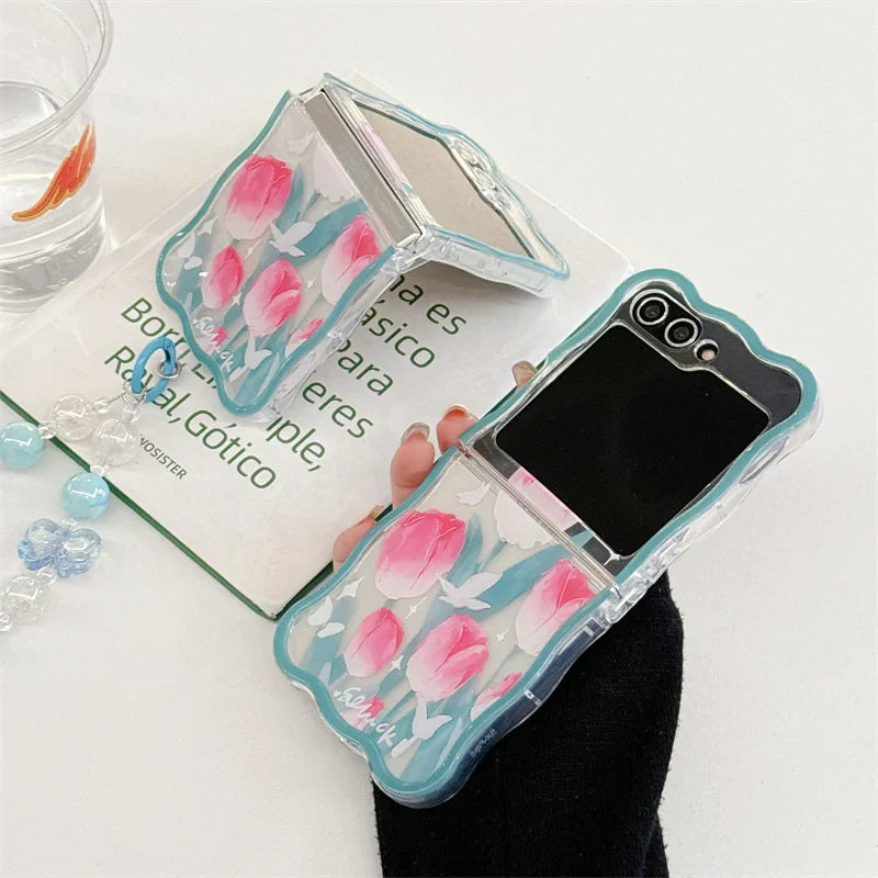 Cute Tulip Flower Case for Samsung Galaxy Z Flip 7 & 6