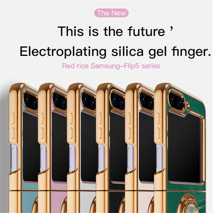Luxury Electroplating Ring Holder Case For Samsung Galaxy Z Flip Series