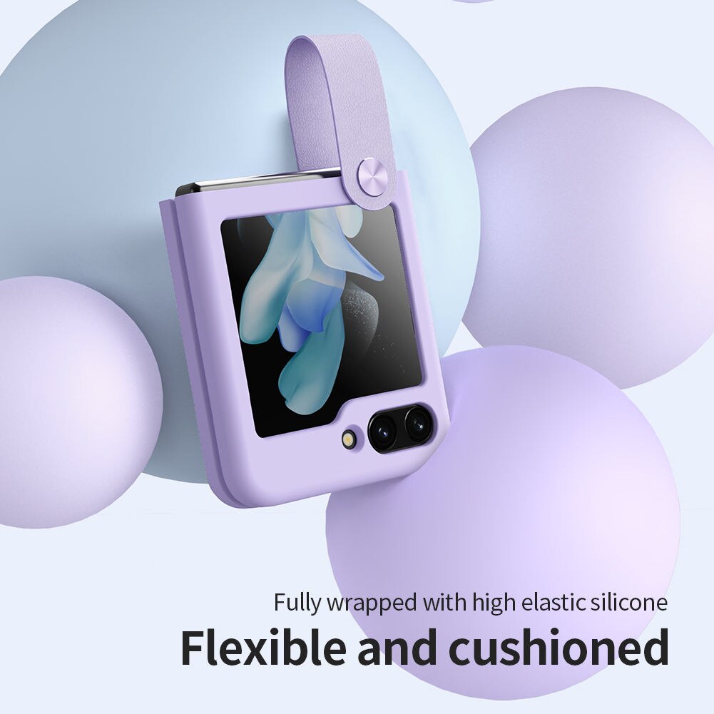 Liquid Silicone Case with Strap For Samsung Galaxy Z Flip Series