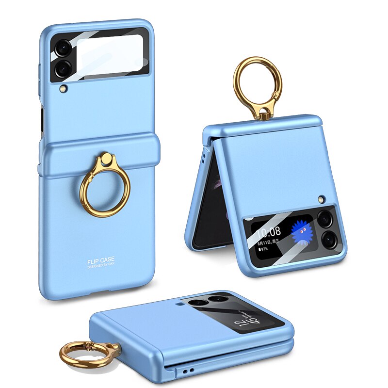 Armor Case with Ring Bracket Stand for Samsung Galaxy Z Flip Series (Magnetic Hinge Cover)