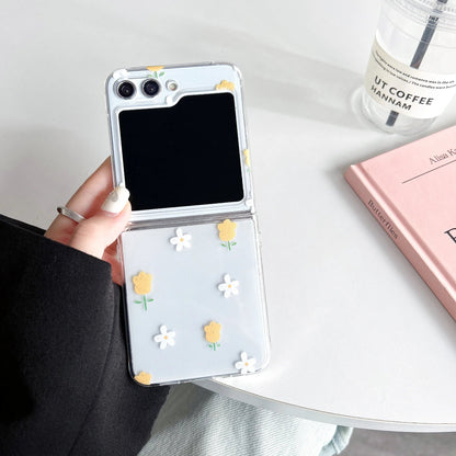 Cartoon Floral Moon Star Case for Samsung Galaxy Z Flip 4/5/6/7