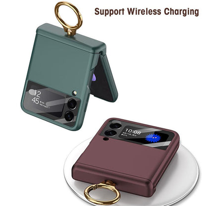 Armor Case with Ring Bracket Stand for Samsung Galaxy Z Flip Series (Magnetic Hinge Cover)