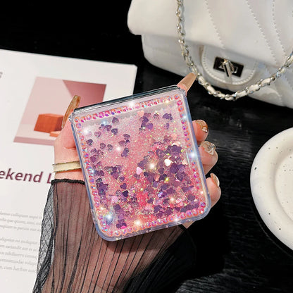 Cute Pearl Diamond Glitter Case for Samsung Galaxy Z Flip 4/5/6/7