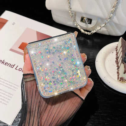 Cute Pearl Diamond Glitter Case for Samsung Galaxy Z Flip 4/5/6/7
