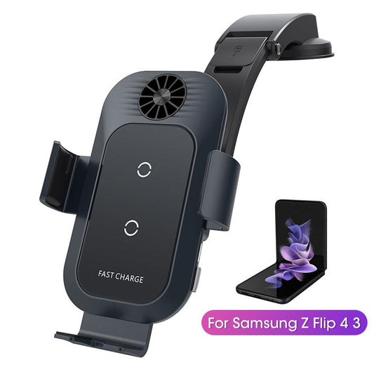 Dual Coil Car Wireless Charger For Samsung Galaxy Z Flip