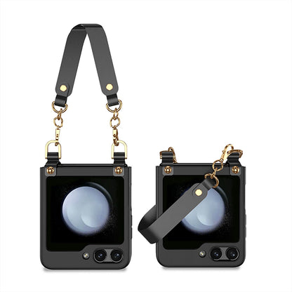 Electroplating Wrist Strap Case for Samsung Galaxy Z Flip Series