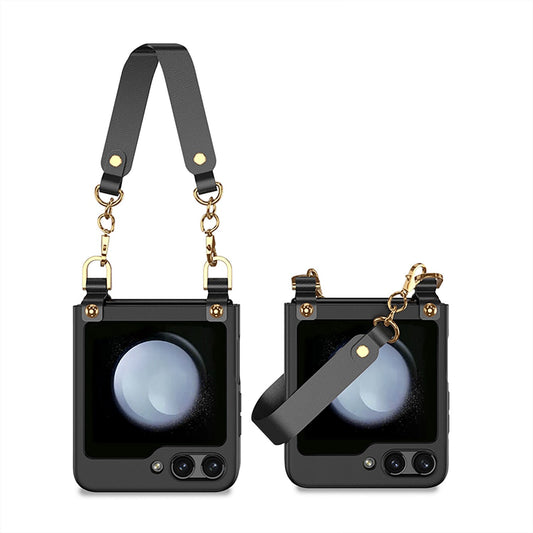 Electroplating Wrist Strap Case for Samsung Galaxy Z Flip Series