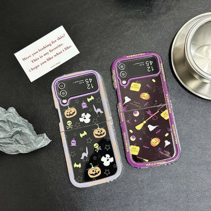 Happy Halloween Pumpkin Ghost Case for Samsung Galaxy Z Flip 4/5/6/7