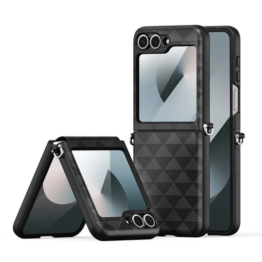 Leather Case with Hinge Protection for Z Flip Series