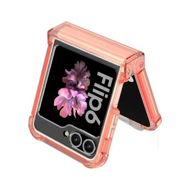 Transparent Case with Hinge Protection For Samsung Galaxy Z Flip
