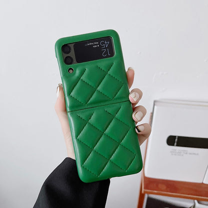 New Fashion Lattice Down Jacket Phone Case For Samsung Galaxy Z Flip Series