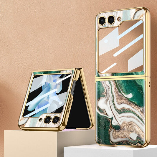 Shockproof Plating marble Cover For Samsung Galaxy Z Flip