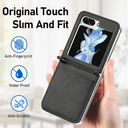 Leather Case with Card Holder For Samsung Galaxy Z Flip Series