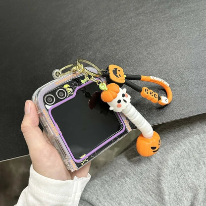 Happy Halloween Pumpkin Ghost Case for Samsung Galaxy Z Flip 4/5/6/7